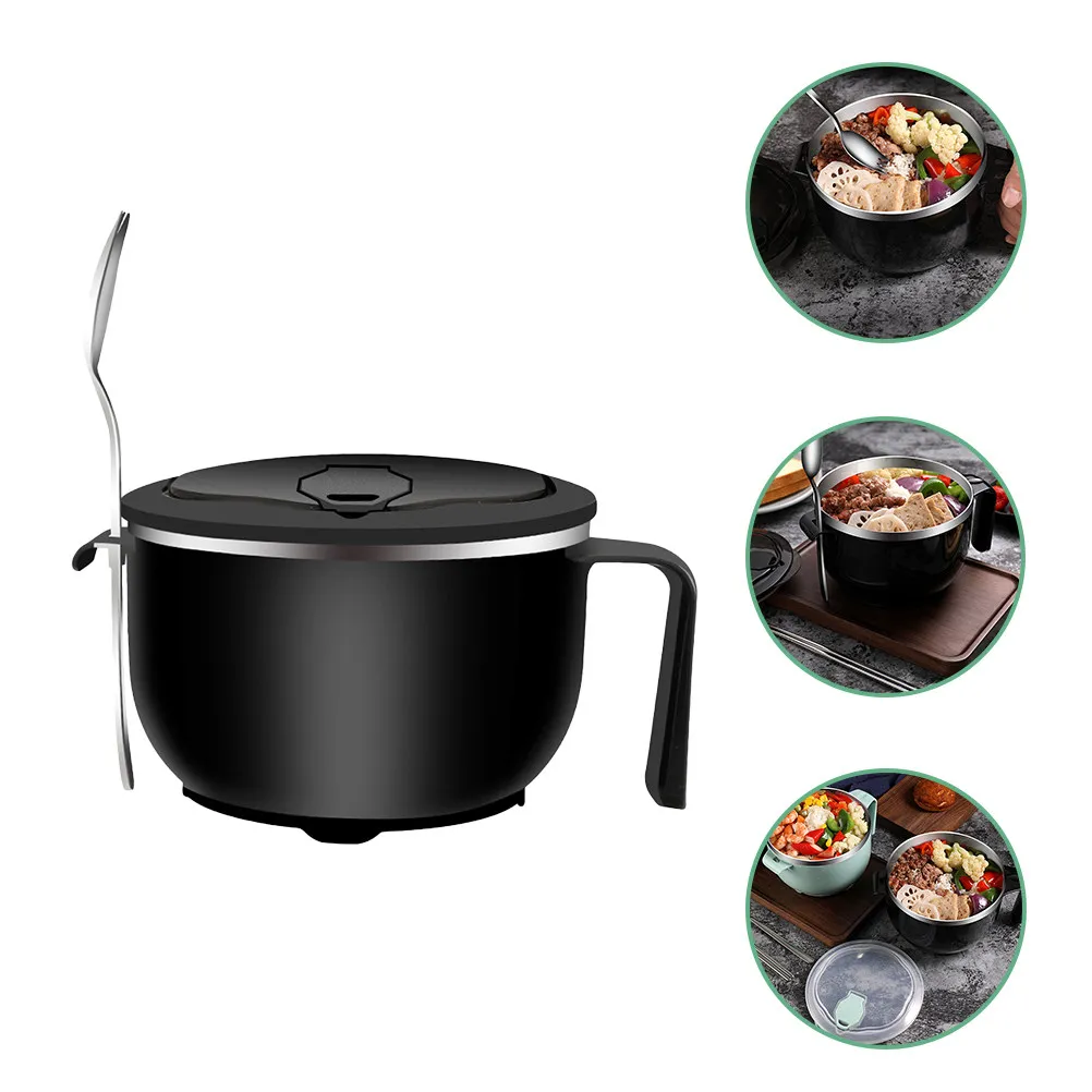 1Set Stainless Steel Soup Bowl 1200Ml Lidded Noodle Bowl Anti-Scald Grip Food Container for Rice Pasta Salad Lunch Dinner Travel
1Set Stainless Steel Soup Bowl 1200Ml Lidded Noodle Bowl Anti-Scald Grip Food Container for Rice Pasta Salad Lunch Dinner Travel
