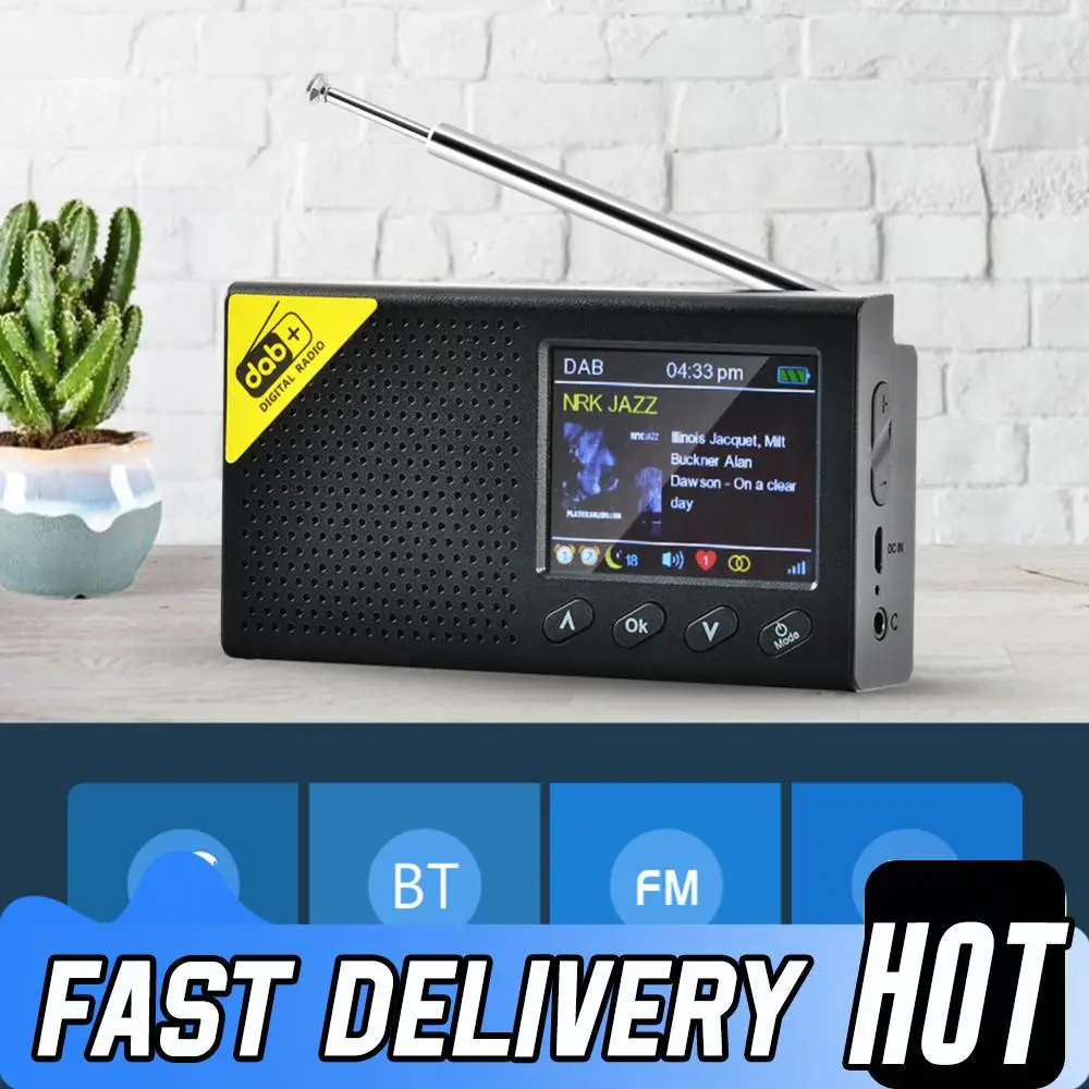Bluetooth 5.0 Digital Radio Stereo DAB FM Receiver Audio Broadcasting Player 2.4 inch LCD Display Portable Home Radio Player
Bluetooth 5.0 Digital Radio Stereo DAB FM Receiver Audio Broadcasting Player 2.4 inch LCD Display Portable Home Radio Player