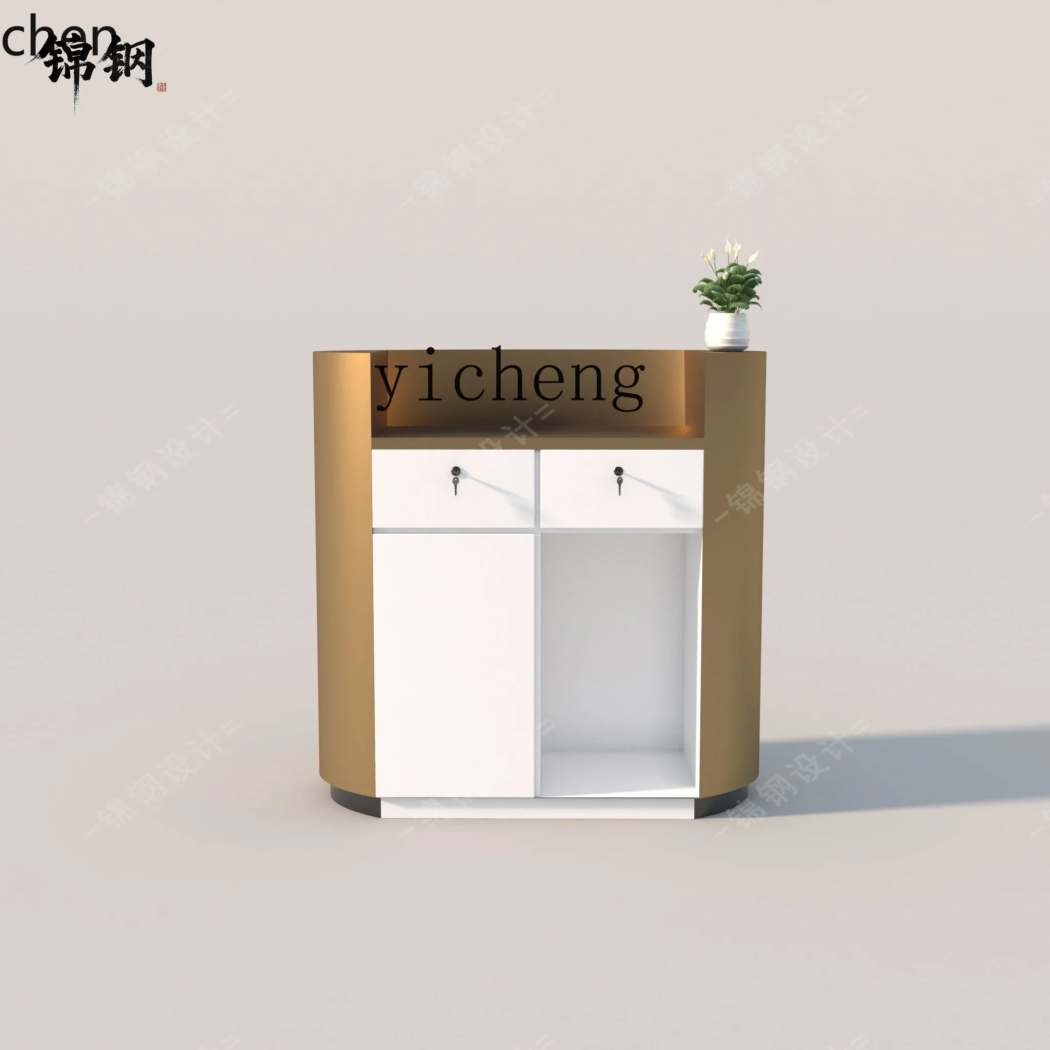 HYS- stainless steel checkout page clothing store showroom company reception desk beauty salon store cabinet
HYS- stainless steel checkout page clothing store showroom company reception desk beauty salon store cabinet