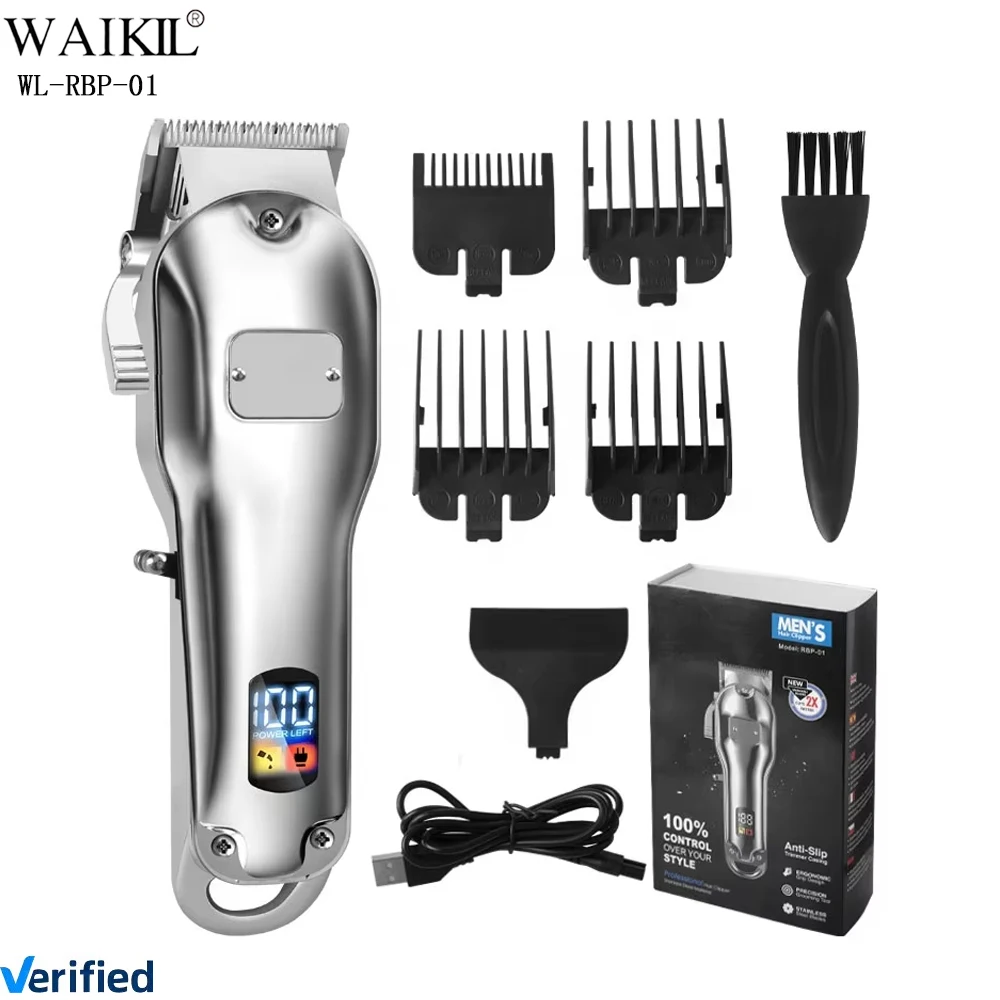 WAIKIL Professional Cordless Hair Clippers Rechargeable Hair Cutter Machine With LCD Display Hair Trimmer Salon Shaving Machine
WAIKIL Professional Cordless Hair Clippers Rechargeable Hair Cutter Machine With LCD Display Hair Trimmer Salon Shaving Machine