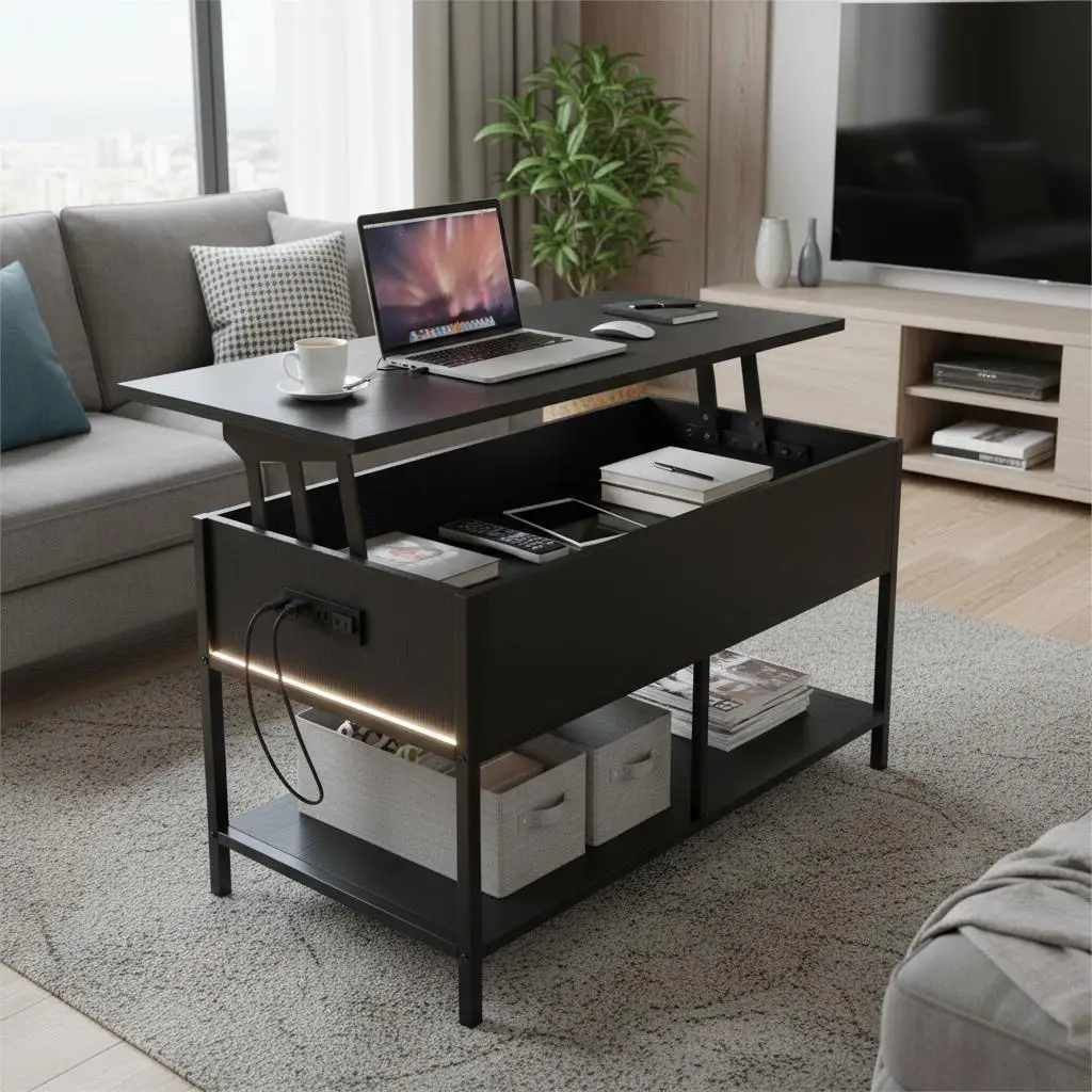 Rectangle Center Table 39.4 in For Living Room Office Reception Hidden Storage Compartment Side Pockets Charging Station USB
Rectangle Center Table 39.4 in For Living Room Office Reception Hidden Storage Compartment Side Pockets Charging Station USB