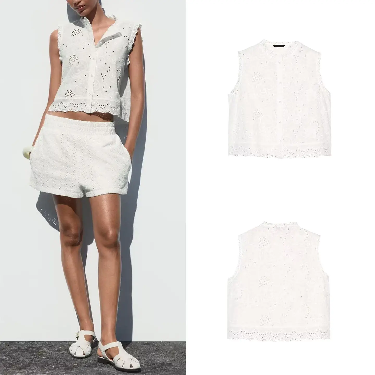 Women's Casual round Neck Sleeveless Embroidered Hollow out Top Summer 2026 ZADATA Shirt Style Other Material 100%
Women's Casual round Neck Sleeveless Embroidered Hollow out Top Summer 2026 ZADATA Shirt Style Other Material 100%