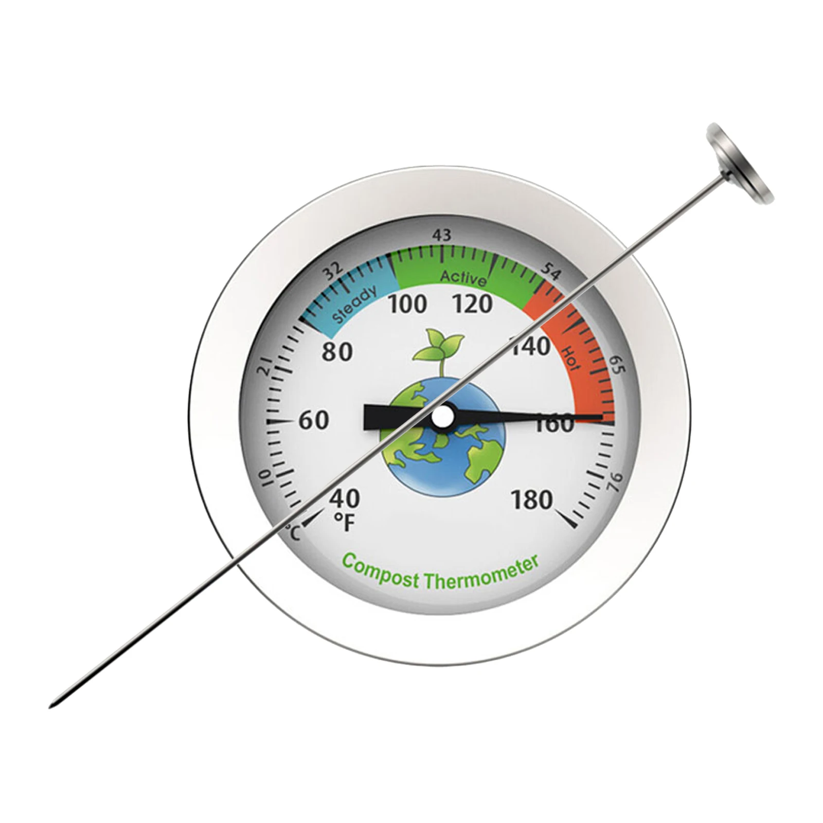 1pc Soil Thermometer Stainless Steel Waterproof For Garden Greenhouse Compost Bin Outdoor Temperature Measuring Tool
1pc Soil Thermometer Stainless Steel Waterproof For Garden Greenhouse Compost Bin Outdoor Temperature Measuring Tool