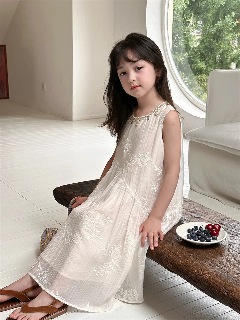 Girls Stylish Dresses Children Fashion Vacation Tank Dress Kids Embroidered Print Sleeveless Dresses 2-14 Years
Girls Stylish Dresses Children Fashion Vacation Tank Dress Kids Embroidered Print Sleeveless Dresses 2-14 Years