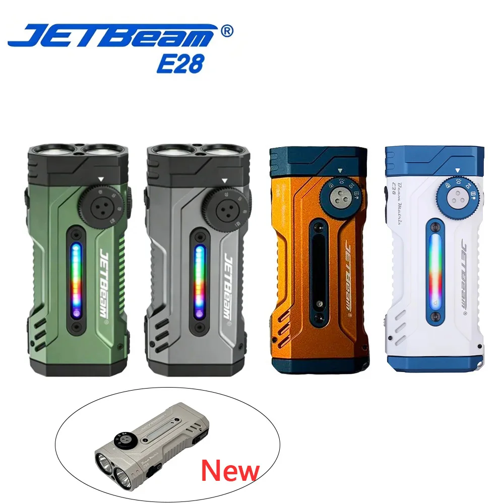 JETBEAM E28 EDC Tactical Flashlight Power Bank 3300 Lumen Rechargeable Power Bank UV Black Light Torch for Bicycle Lighting
JETBEAM E28 EDC Tactical Flashlight Power Bank 3300 Lumen Rechargeable Power Bank UV Black Light Torch for Bicycle Lighting