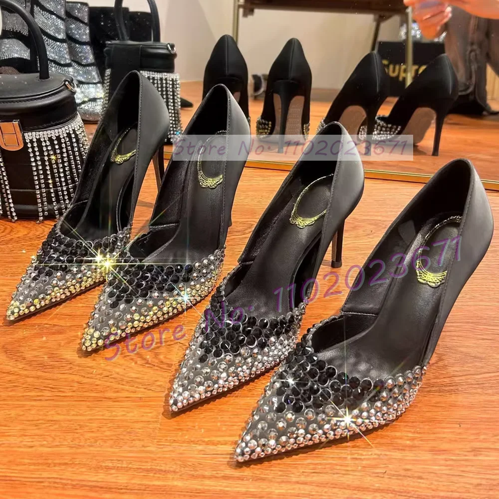 Gradient Rhinestone Luxury Pointed Toe Pumps Women Summer Stiletto High Heels Sexy Shoes Ladies Elegant Silver Sloe Party Pumps
Gradient Rhinestone Luxury Pointed Toe Pumps Women Summer Stiletto High Heels Sexy Shoes Ladies Elegant Silver Sloe Party Pumps