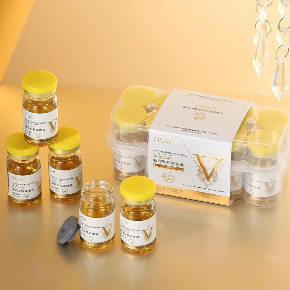 Gold Silk Soluble Face Lifting 24K Threads Collagen Facial Essence Protein Peptide Face Serum Wire For Anti-Aging Firming Skin
Gold Silk Soluble Face Lifting 24K Threads Collagen Facial Essence Protein Peptide Face Serum Wire For Anti-Aging Firming Skin
