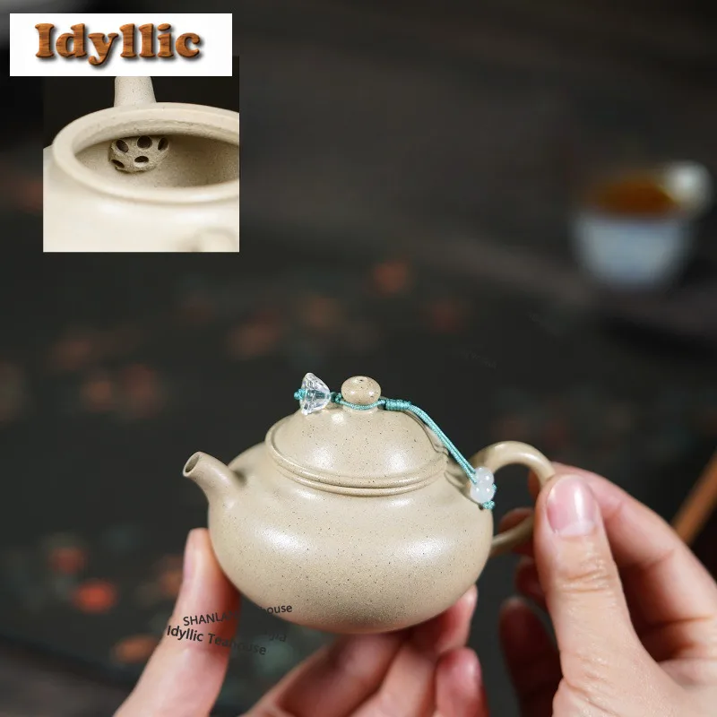 130ml Authentic Yixing Purple Clay Teapots Handmade Lotus Seeds Pot Raw Ore Benshan Green Mud Kettle Zisha Tea Set Decoration
130ml Authentic Yixing Purple Clay Teapots Handmade Lotus Seeds Pot Raw Ore Benshan Green Mud Kettle Zisha Tea Set Decoration