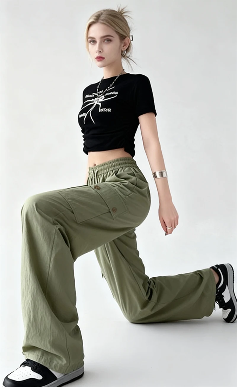 Cargo Pants Womens Zip Spring Canvas Slim Korean Commuter Breathable Elastic Anti-Wrinkle for College Classroom and Urban Casual
Cargo Pants Womens Zip Spring Canvas Slim Korean Commuter Breathable Elastic Anti-Wrinkle for College Classroom and Urban Casual
