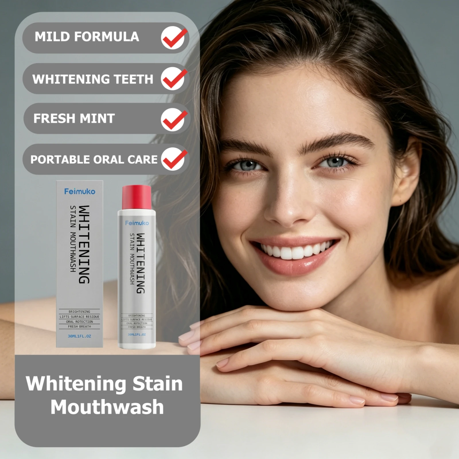 Alcohol Free Whitening Mouthwash Plaque Cleaning Instant Brightening Teeth Lasting Freshen Mouth Fresh Breath Oral Hygiene Rinse
Alcohol Free Whitening Mouthwash Plaque Cleaning Instant Brightening Teeth Lasting Freshen Mouth Fresh Breath Oral Hygiene Rinse