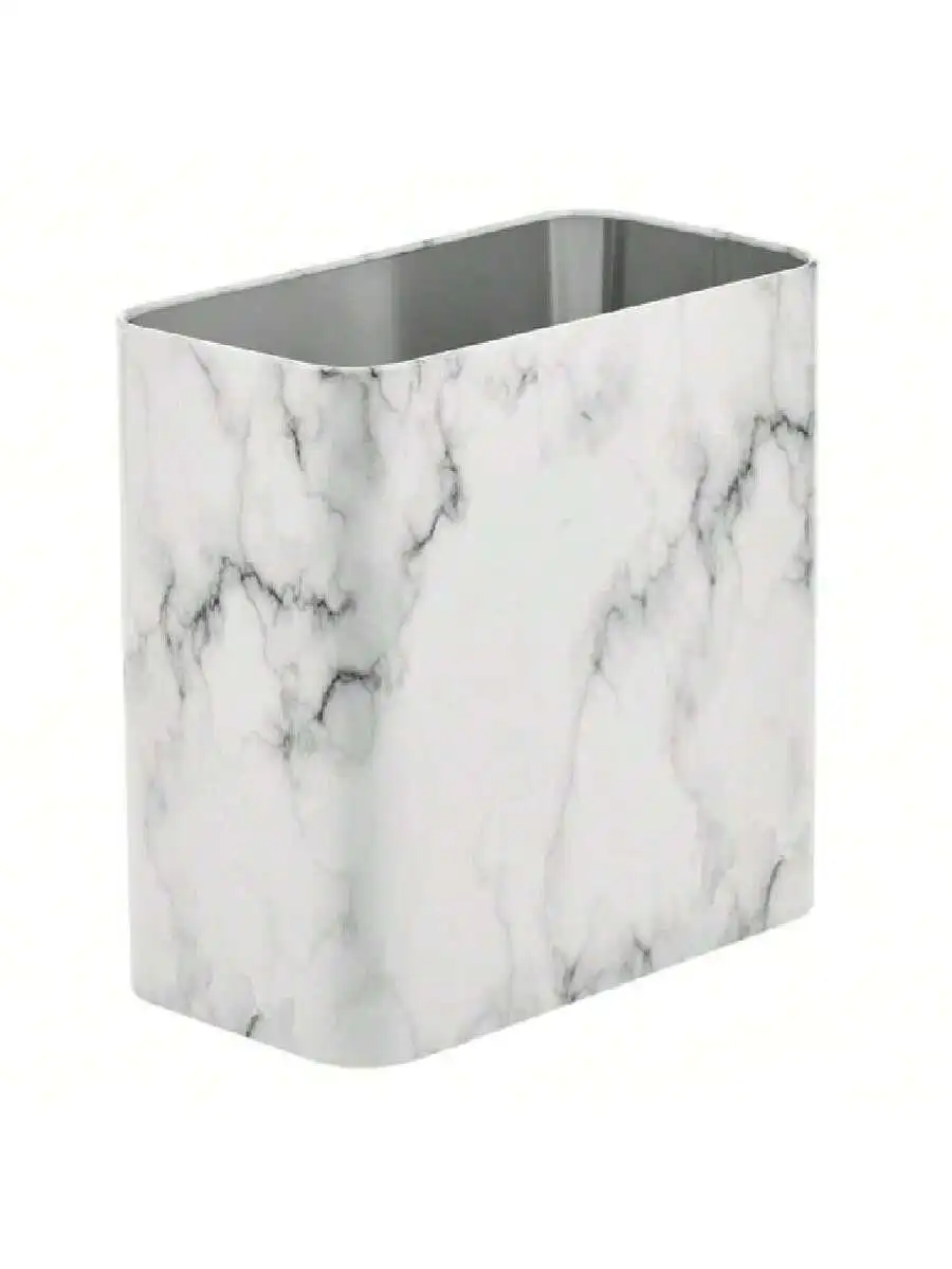 Marble Print Metal Trash Can 2.4 Gallon Wastebasket For Bathroom
Marble Print Metal Trash Can 2.4 Gallon Wastebasket For Bathroom