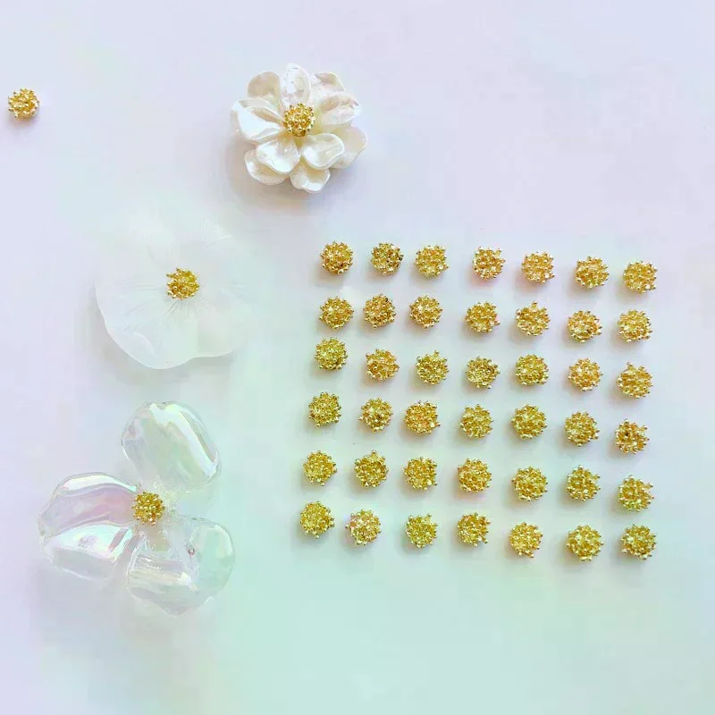 Bulk 10pcs 7mm Gold Flower Stamen Alloy Flatback Embellish DIY Earring Parts Findings Jewelry Accessory
Bulk 10pcs 7mm Gold Flower Stamen Alloy Flatback Embellish DIY Earring Parts Findings Jewelry Accessory