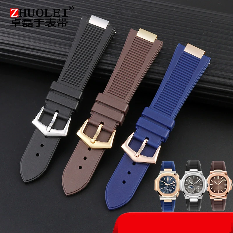 Watch strap for Patek Philippe Nautilus 5711 5712 5726 rubber watchband + adapter convex stainless steel watch accessories 25x13
Watch strap for Patek Philippe Nautilus 5711 5712 5726 rubber watchband + adapter convex stainless steel watch accessories 25x13