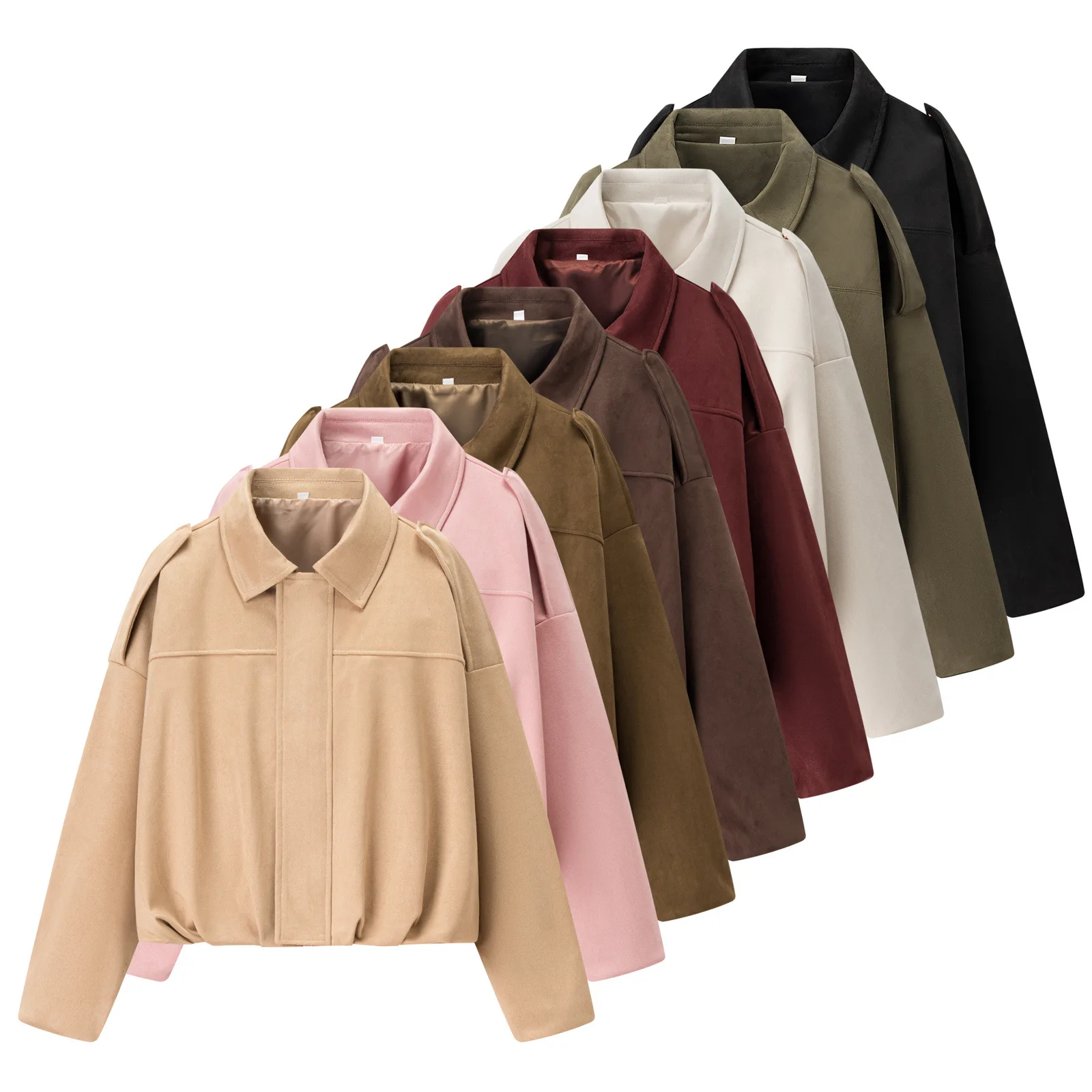 Women's Casual Pure Color Flip Collar Jacket Baseball Uniform Outerwear Autumn Winter Fashion Trend C92843
Women's Casual Pure Color Flip Collar Jacket Baseball Uniform Outerwear Autumn Winter Fashion Trend C92843