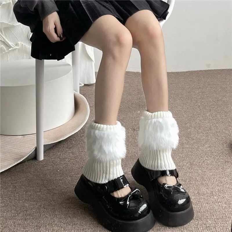 Japanese Lolita Sweet Girls Leg Warmer Knit Socks Wool Knitted Foot Cover Cosplay Women Autumn Winter Warm Plush Punk Y2k Socks
Japanese Lolita Sweet Girls Leg Warmer Knit Socks Wool Knitted Foot Cover Cosplay Women Autumn Winter Warm Plush Punk Y2k Socks