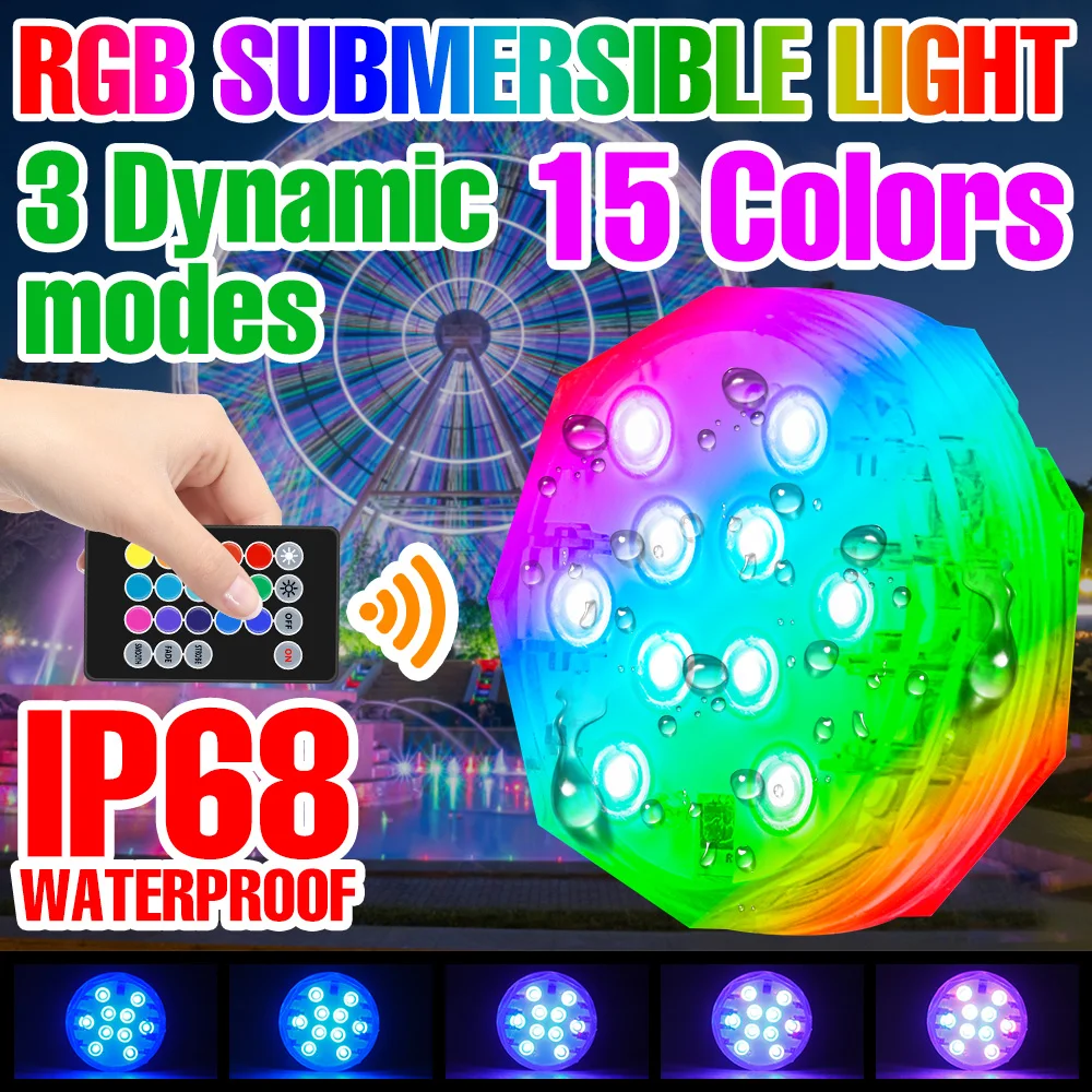 RGB подводная Ночная Светодиодная лампа для бассейна, разноцветная погружная лампа с дистанционным управлением, чайный светильник для Рождественского украшения
RGB подводная Ночная Светодиодная лампа для бассейна, разноцветная погружная лампа с дистанционным управлением, чайный светильник для Рождественского украшения