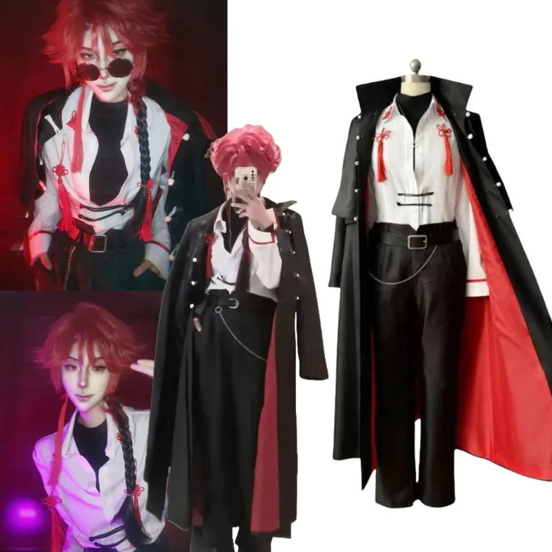 Anime Link Click Cosplay Vein Costume White Shirt Black Pants Coat Red Hair Full Set Role Play Outfit for Men Halloween Party
Anime Link Click Cosplay Vein Costume White Shirt Black Pants Coat Red Hair Full Set Role Play Outfit for Men Halloween Party