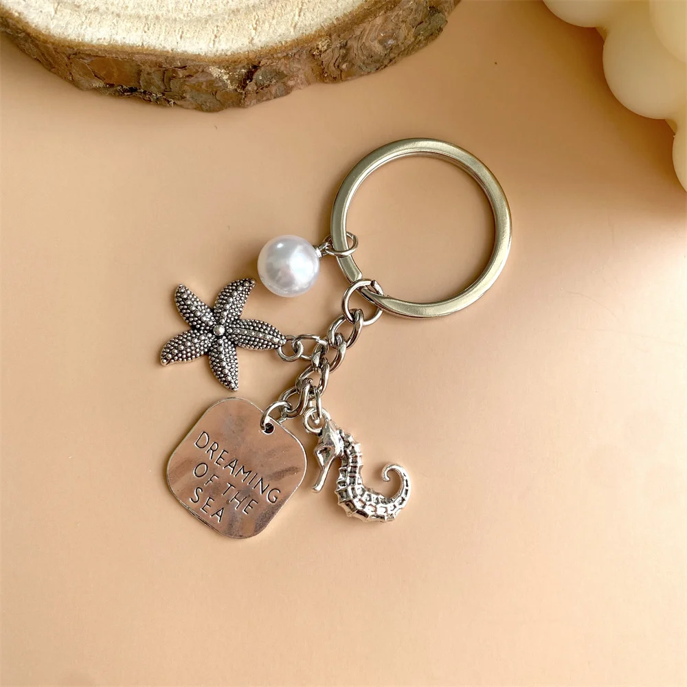 Tassel Chain Sea Star Seahorse Pearl Woman Keychain For Bags Luxury Metal Bag Charms Backpack Keyring Jewelry Accessories
Tassel Chain Sea Star Seahorse Pearl Woman Keychain For Bags Luxury Metal Bag Charms Backpack Keyring Jewelry Accessories