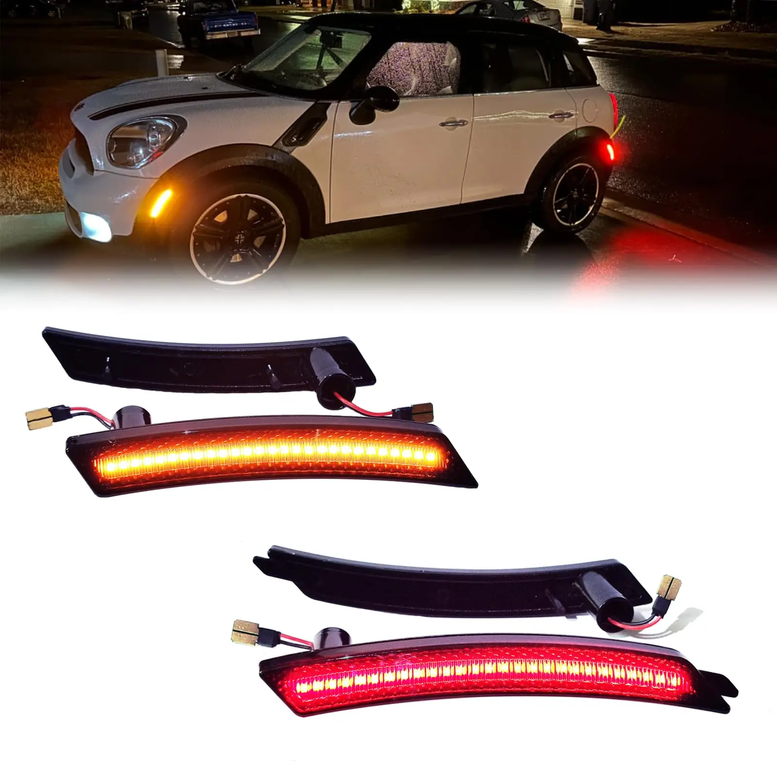 For Mini Cooper R55 R56 R57 R58 R59 R60 R61 Smoked Lens LED Side Marker Light Lamps Amber Front Red Rear Side Fender Lights
For Mini Cooper R55 R56 R57 R58 R59 R60 R61 Smoked Lens LED Side Marker Light Lamps Amber Front Red Rear Side Fender Lights