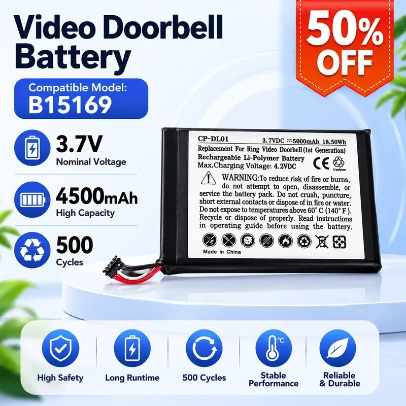 For Ring Generation Electronic Doorbell Cat Eye Battery B15169
For Ring Generation Electronic Doorbell Cat Eye Battery B15169