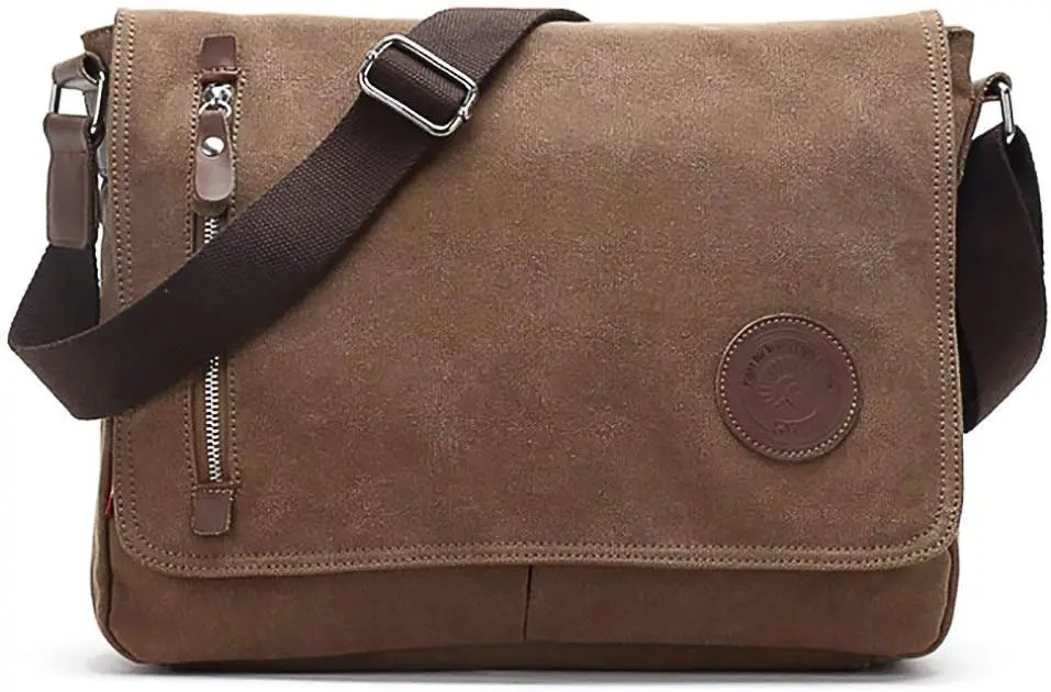 Unisex Canvas Messenger Bag for Men - Medium Coffee Laptop Sling Satchel
Unisex Canvas Messenger Bag for Men - Medium Coffee Laptop Sling Satchel