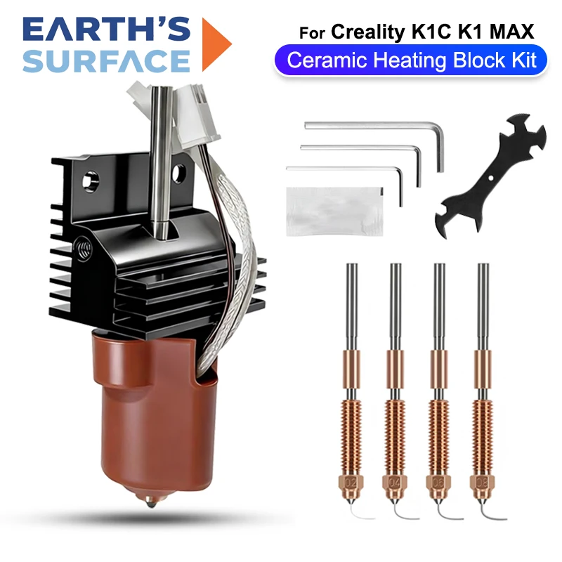 For Creality K1 Max K1C Hotend Kit Assembly Fast Swap Ceramic Heating Block Kit High Flow Nozzle Durable 3D Printer Accessories
For Creality K1 Max K1C Hotend Kit Assembly Fast Swap Ceramic Heating Block Kit High Flow Nozzle Durable 3D Printer Accessories