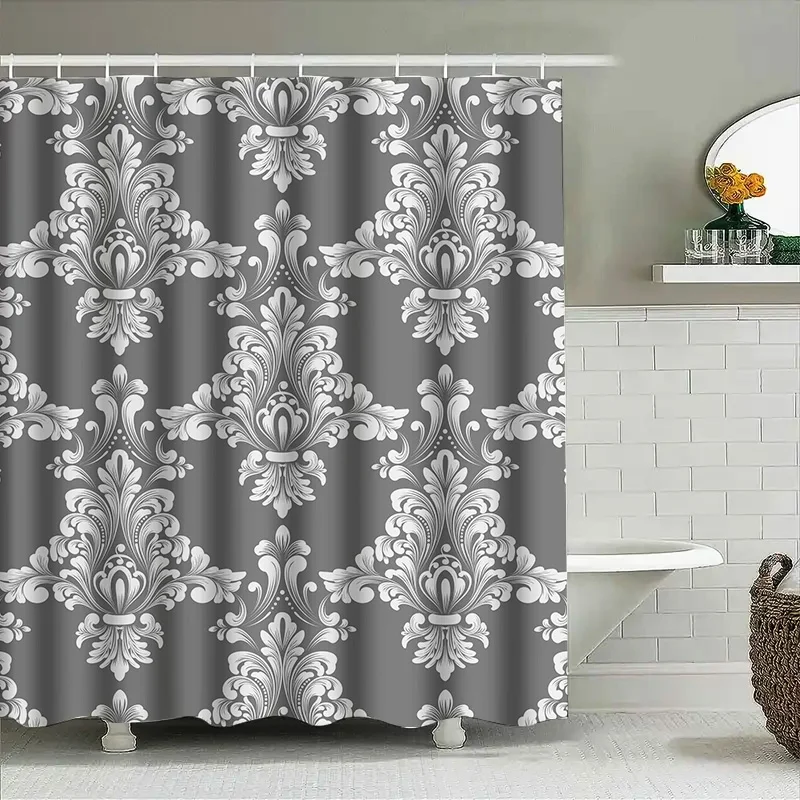 Классический дамасский комплект занавесок для душа, ткань с белым цветочным узором, водонепроницаемый декор для ванны, серый, белый
Классический дамасский комплект занавесок для душа, ткань с белым цветочным узором, водонепроницаемый декор для ванны, серый, белый