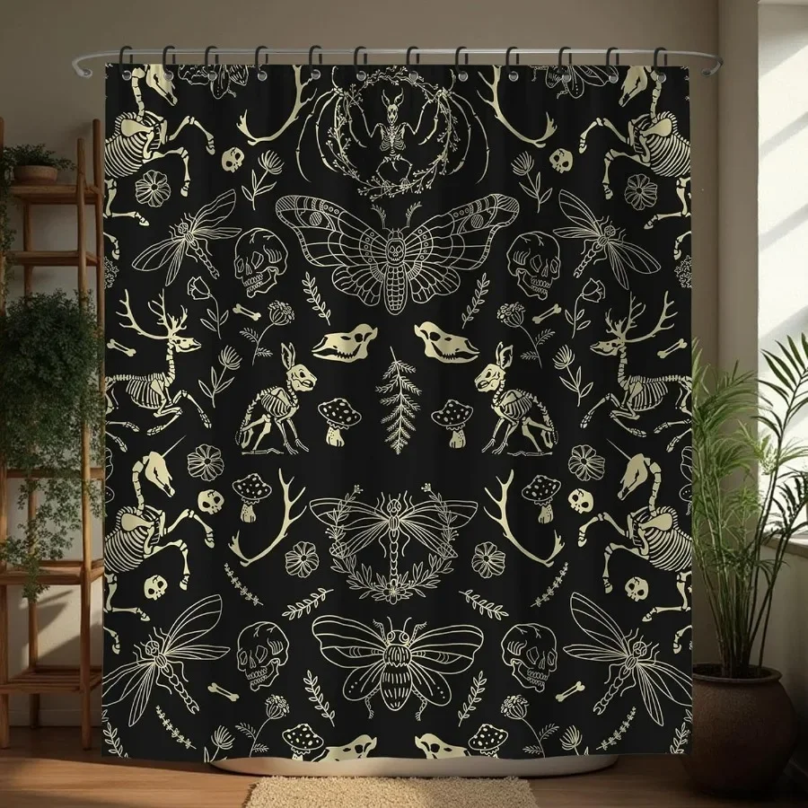 Хэллоуин черный и золотой готический череп занавески для душа для декора ванной комнаты жуткий готический дизайн и череп водонепроницаемая полиэфирная ткань 
Хэллоуин черный и золотой готический череп занавески для душа для декора ванной комнаты жуткий готический дизайн и череп водонепроницаемая полиэфирная ткань