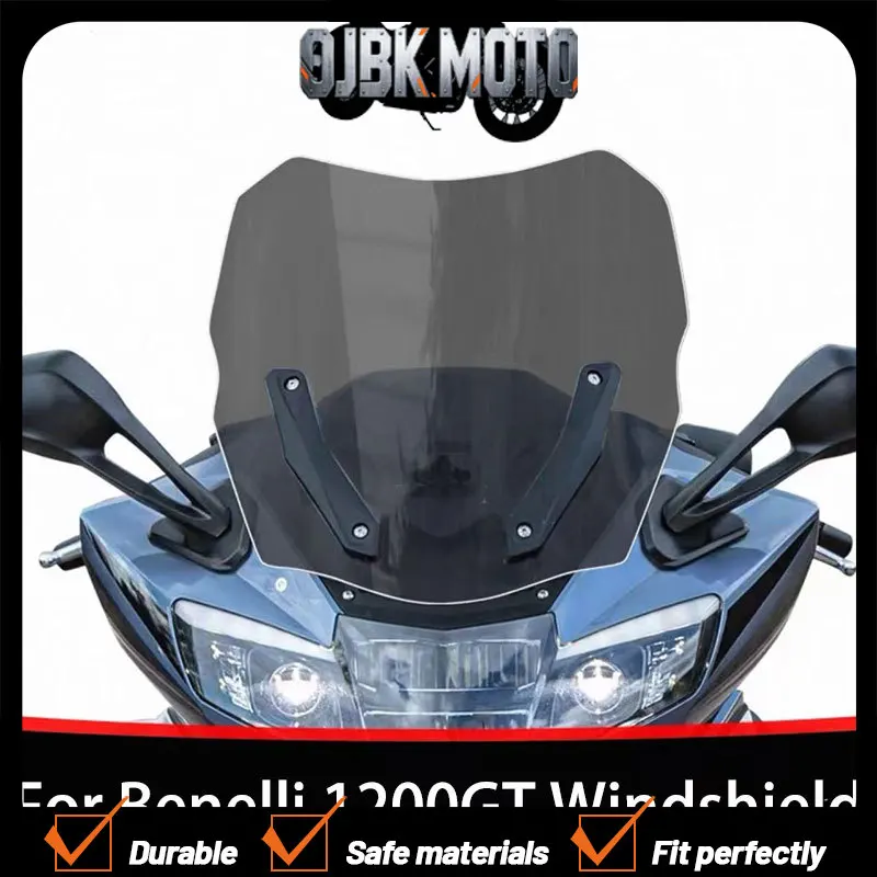 For Benelli 1200GT Windshield Windscreen Deflectors Front Increase Height and Thickness Modification Windshield Accessories