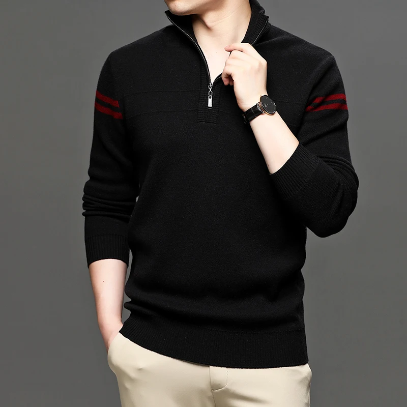 New 100% Wool Zipper Turtleneck Men's Sweaters Luxury Long Sleeve Computer Knitted Spring Autumn Casual Male Sweaters 3XL
New 100% Wool Zipper Turtleneck Men's Sweaters Luxury Long Sleeve Computer Knitted Spring Autumn Casual Male Sweaters 3XL