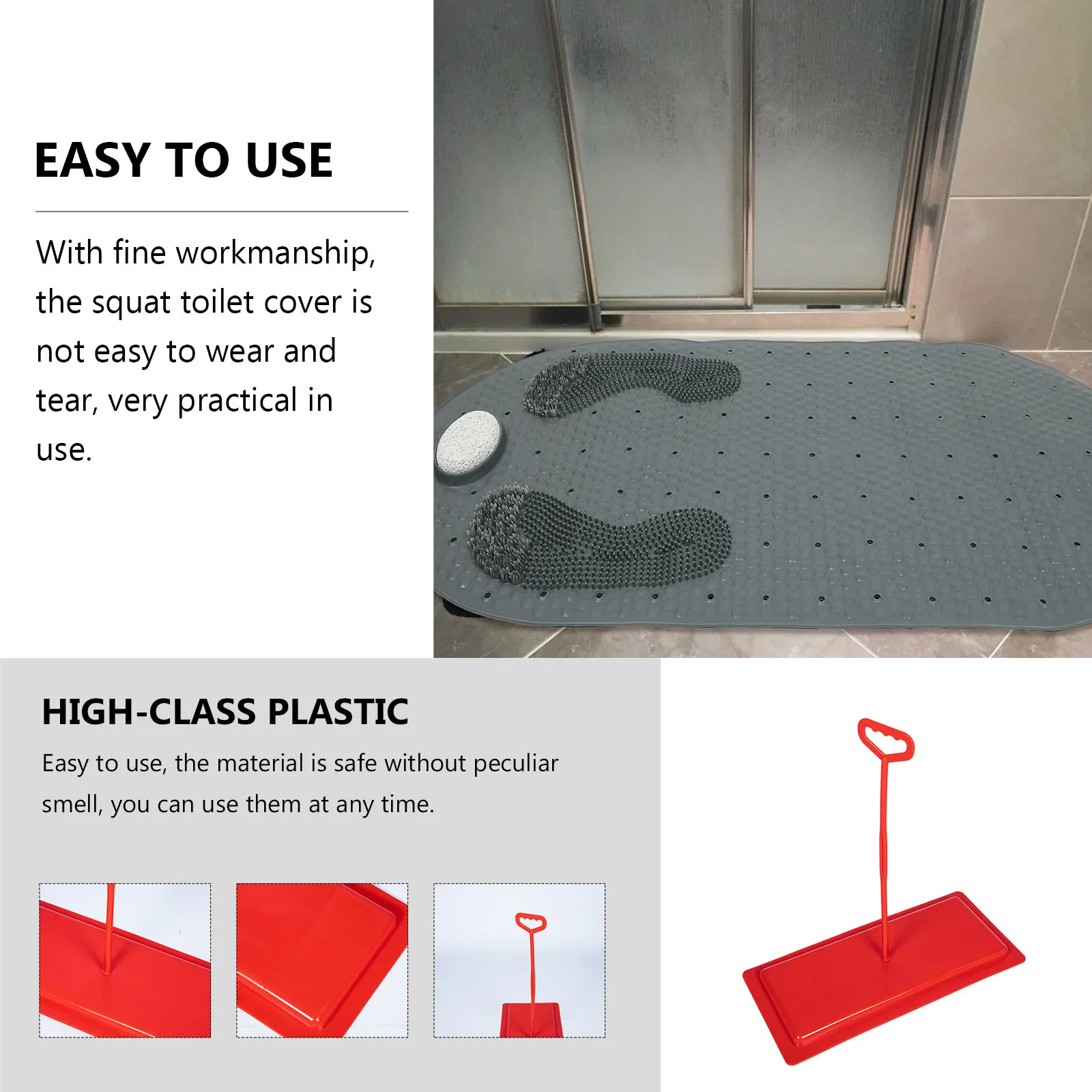 High-Class Plastic Squat Toilet Lid Easy Install No Peculiar Smell Home Use Bathroom Toilet Cover Cover Covers
High-Class Plastic Squat Toilet Lid Easy Install No Peculiar Smell Home Use Bathroom Toilet Cover Cover Covers