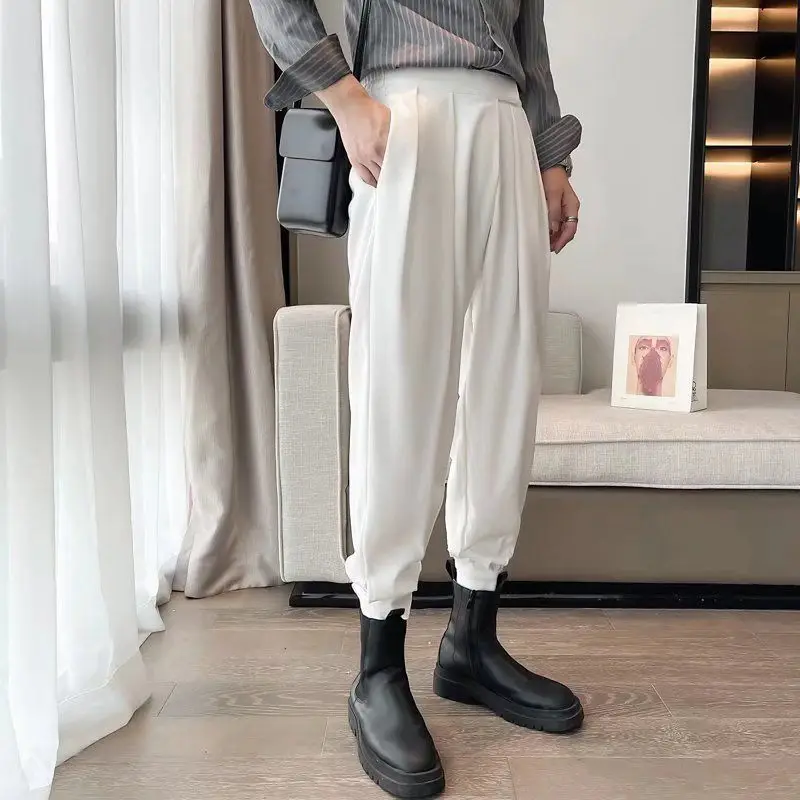 Pants Streetwear Men's Pants Joggers Casual Harem Trousers Harajuku Korean Motorcycle Tapered Male Blazer Pants
Pants Streetwear Men's Pants Joggers Casual Harem Trousers Harajuku Korean Motorcycle Tapered Male Blazer Pants