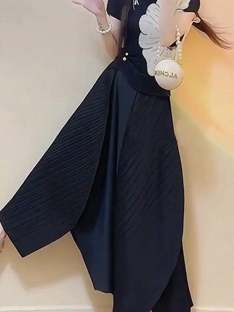 Women's A-Line Midi Skirt Multiple Pleats Flower Bud Design Spring Summer Irregular High Waist Polyester Fabric Fairy Atmosphere
Women's A-Line Midi Skirt Multiple Pleats Flower Bud Design Spring Summer Irregular High Waist Polyester Fabric Fairy Atmosphere
