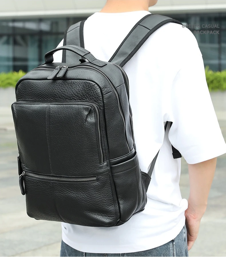New Brand Natural Cowskin Genuine Leather Men's Backpack Fashion Large Capacity Shoolbag Boy Laptop Backpack Computer Bag
New Brand Natural Cowskin Genuine Leather Men's Backpack Fashion Large Capacity Shoolbag Boy Laptop Backpack Computer Bag