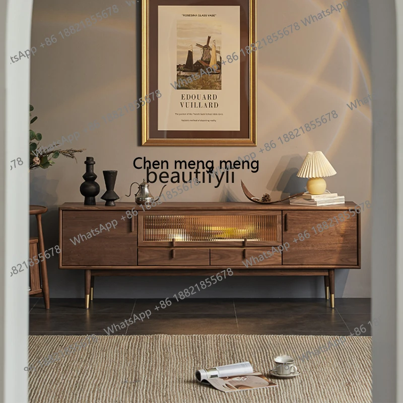 Nordic Solid Wood TV Cabinet Living Room Simple Small Apartment Light Luxury Black Walnut Log Furniture Combination
Nordic Solid Wood TV Cabinet Living Room Simple Small Apartment Light Luxury Black Walnut Log Furniture Combination