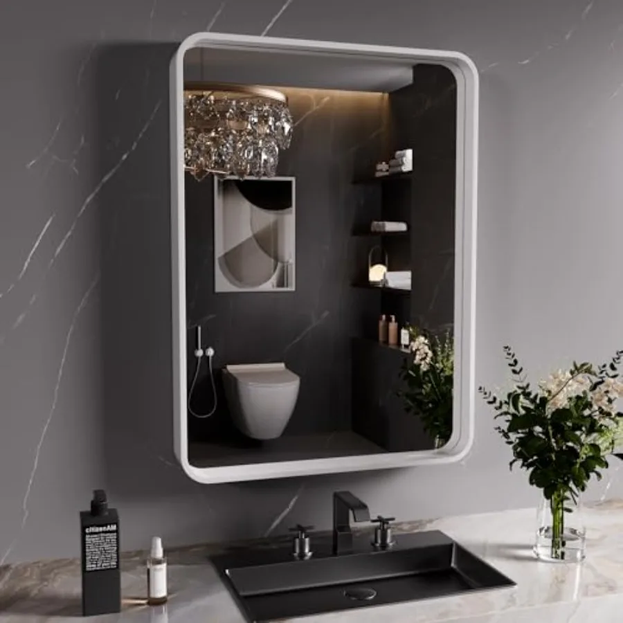 Bathroom Mirror 20x30 Inch Metal Framed Bathroom Mirror for Wall Rounded Rectangle Matte Bathroom Vanity Mirror Tempered Glass
Bathroom Mirror 20x30 Inch Metal Framed Bathroom Mirror for Wall Rounded Rectangle Matte Bathroom Vanity Mirror Tempered Glass