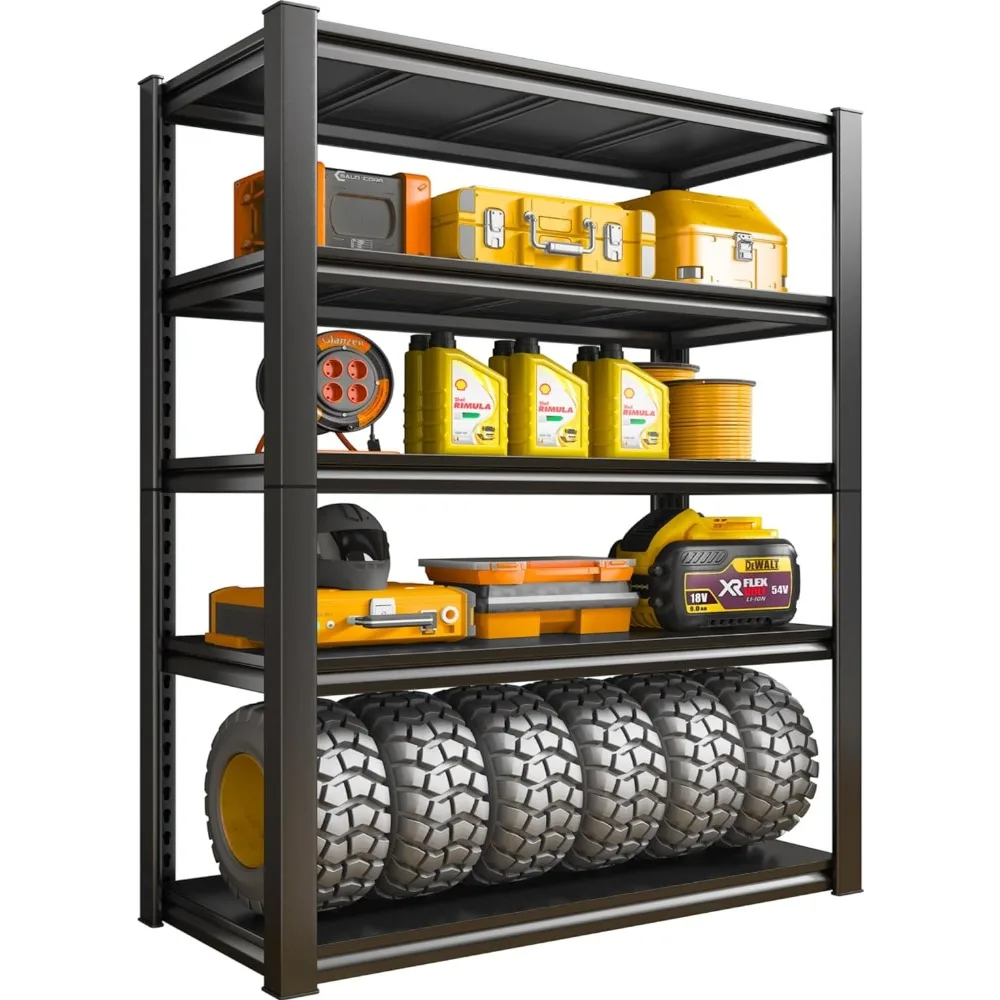 72" Garage Shelving 2010LBS Storage Shelves Heavy Duty Shelving Unit Garage Shelves Metal Shelves for Storage Industrial
72" Garage Shelving 2010LBS Storage Shelves Heavy Duty Shelving Unit Garage Shelves Metal Shelves for Storage Industrial