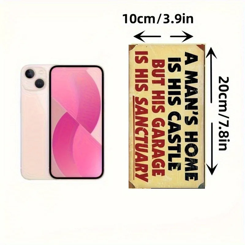 Vintage Garage Wall Art - "A Man's Home Is His Castle" Wooden Sign for Home & Cafe Decor - Aluminum Metal Sign
Vintage Garage Wall Art - "A Man's Home Is His Castle" Wooden Sign for Home & Cafe Decor - Aluminum Metal Sign