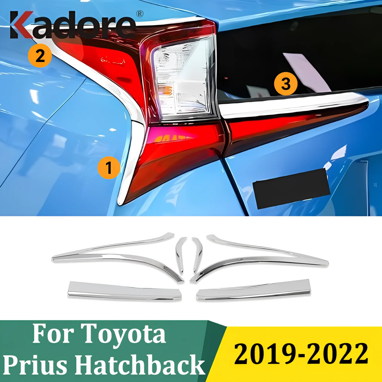 For Toyota Prius Hatchback 2019 2020 2021 2022 ABS Chrome Rear Lights Cover Taillight Trim Car Styling Sticker Accessories
For Toyota Prius Hatchback 2019 2020 2021 2022 ABS Chrome Rear Lights Cover Taillight Trim Car Styling Sticker Accessories