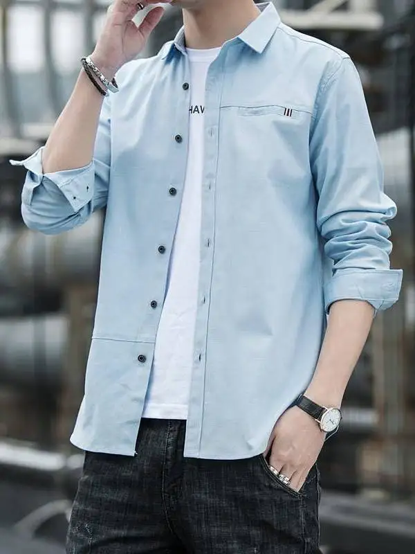 Spring New Men's Longsved Shirts Trendy Fashion Professional Loose Fit PU Leather Thickened Long Sleeve Collar Inner Wear
Spring New Men's Longsved Shirts Trendy Fashion Professional Loose Fit PU Leather Thickened Long Sleeve Collar Inner Wear