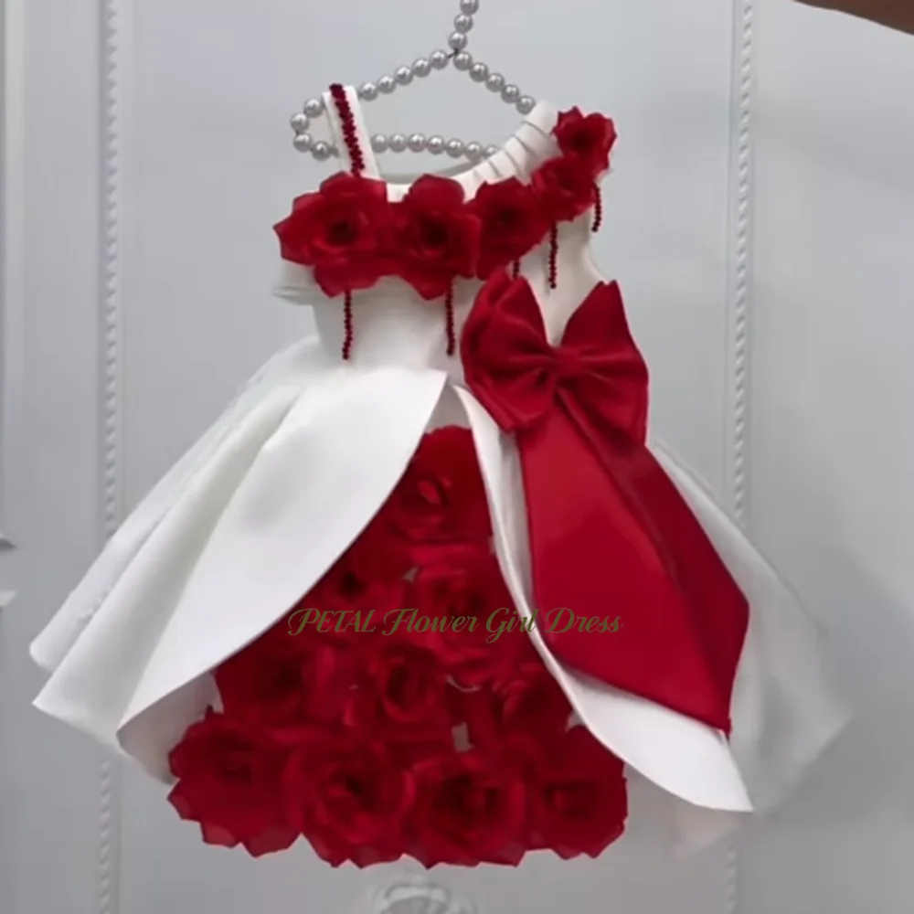 Petal Flower Girl Dress 3D Flowers A Line Pageant Dress with Bow Kids Birthday Wedding Dress Satin Fluffy Girl Dress Customized
Petal Flower Girl Dress 3D Flowers A Line Pageant Dress with Bow Kids Birthday Wedding Dress Satin Fluffy Girl Dress Customized