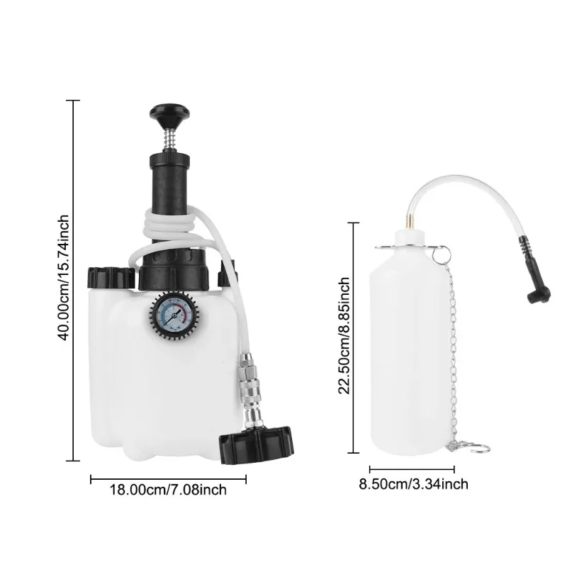 Used for car brake fluid replacement and pressure pumping, durable, including oil pot/adapter/wrench
Used for car brake fluid replacement and pressure pumping, durable, including oil pot/adapter/wrench
