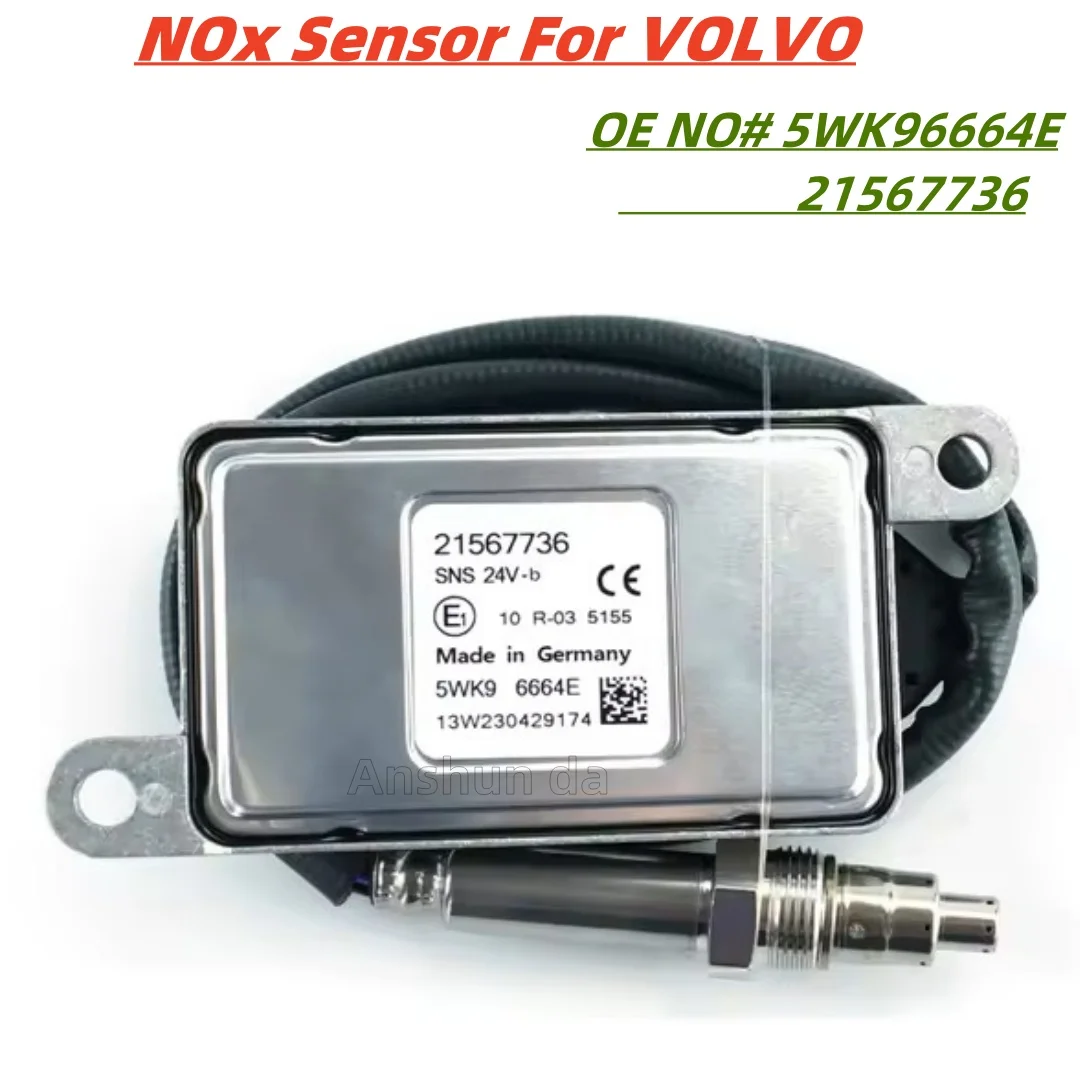 5WK9 6664E 24V Nox Sensor 21567736 5WK96664E Nitrogen Oxygen Sensor For VOLVO FL FE FH FM Truck
5WK9 6664E 24V Nox Sensor 21567736 5WK96664E Nitrogen Oxygen Sensor For VOLVO FL FE FH FM Truck