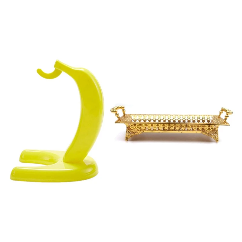 1 Pcs Plastic Banana Hanger Floor Type Fruit Holder Rack & 1 Pcs European Delicate Fruit Plate, Luxury Gold Tray
1 Pcs Plastic Banana Hanger Floor Type Fruit Holder Rack & 1 Pcs European Delicate Fruit Plate, Luxury Gold Tray