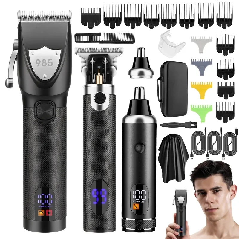 RESUXI 985 NEW 3 in 1 Hair Clippers Hair Trimmer Nose Trimmer 3 Pieces Grooming Set for Men
RESUXI 985 NEW 3 in 1 Hair Clippers Hair Trimmer Nose Trimmer 3 Pieces Grooming Set for Men