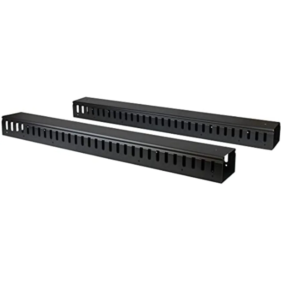 Data center rack-mount vertical cable organizer for server racks, steel construction, black finish, holds 20U cables with dual
Data center rack-mount vertical cable organizer for server racks, steel construction, black finish, holds 20U cables with dual