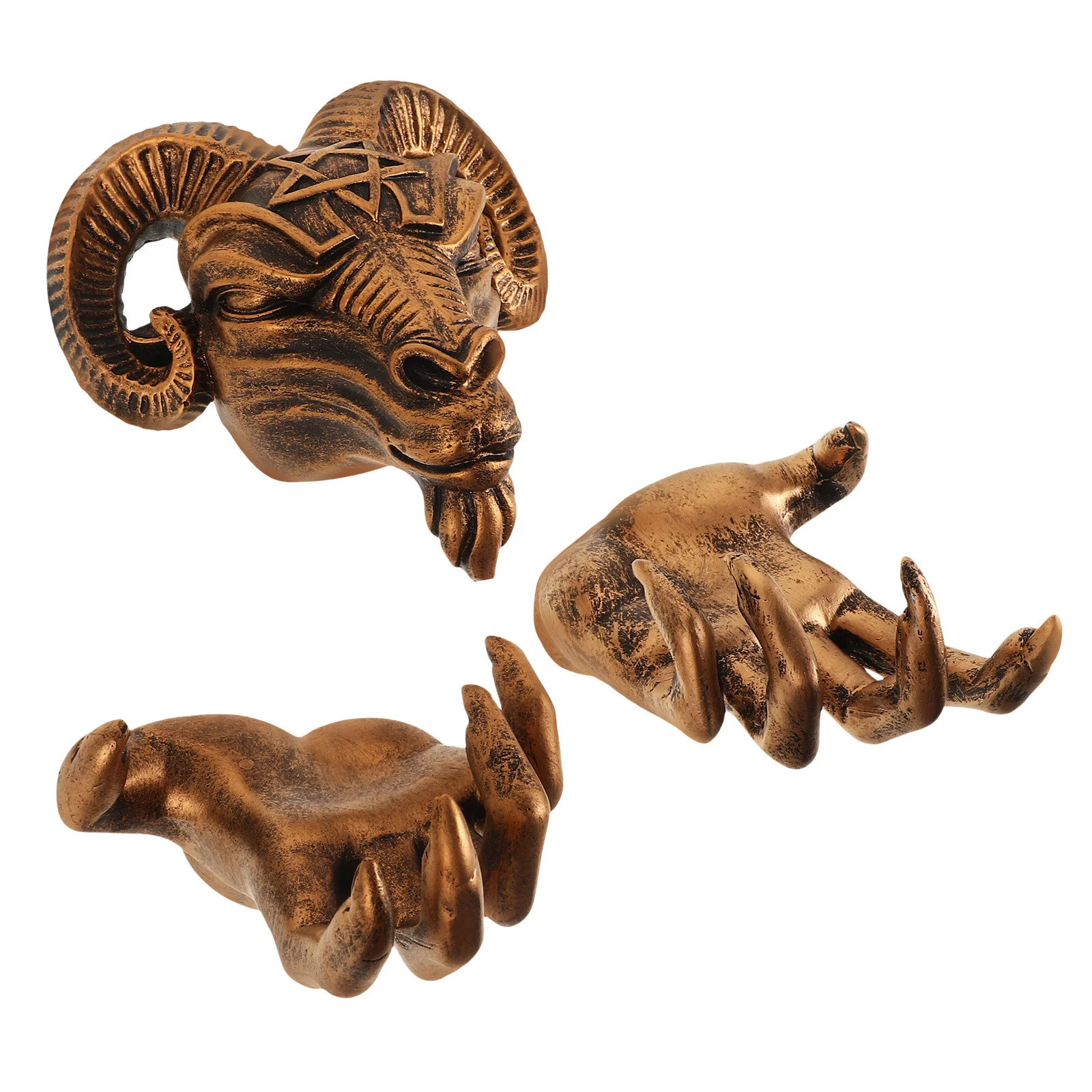 1Set Demon Goat Head Resin Wall Decor Three-Piece Gothic Skull Sculpture Halloween Spooky Home Decoration Party Art
1Set Demon Goat Head Resin Wall Decor Three-Piece Gothic Skull Sculpture Halloween Spooky Home Decoration Party Art