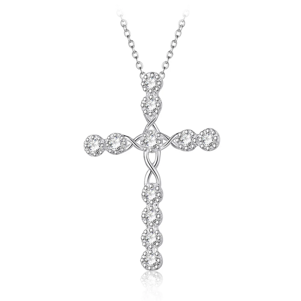 Adjustable Alloy Chain Cross Zircon Necklace Elegant Pendant Jewelry for Women Party Wedding Gift Ideas Silver Color
Adjustable Alloy Chain Cross Zircon Necklace Elegant Pendant Jewelry for Women Party Wedding Gift Ideas Silver Color