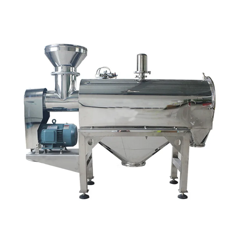 Stainless steel horizontal centrifugal sieve machine, lightweight, small airflow sieve for removing impurities
Stainless steel horizontal centrifugal sieve machine, lightweight, small airflow sieve for removing impurities