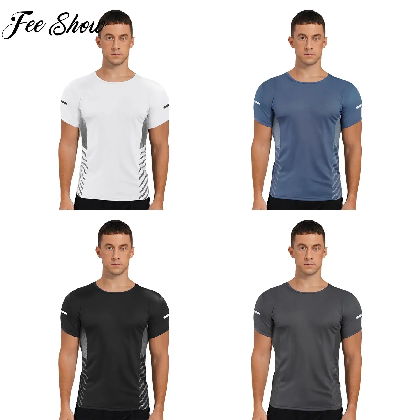 Sports Men Running Workout Shirts Quick-Drying Striped Sports Top Short Sleeve T-shirt Moisture-Wicking Athletic Shirt for Adult
Sports Men Running Workout Shirts Quick-Drying Striped Sports Top Short Sleeve T-shirt Moisture-Wicking Athletic Shirt for Adult